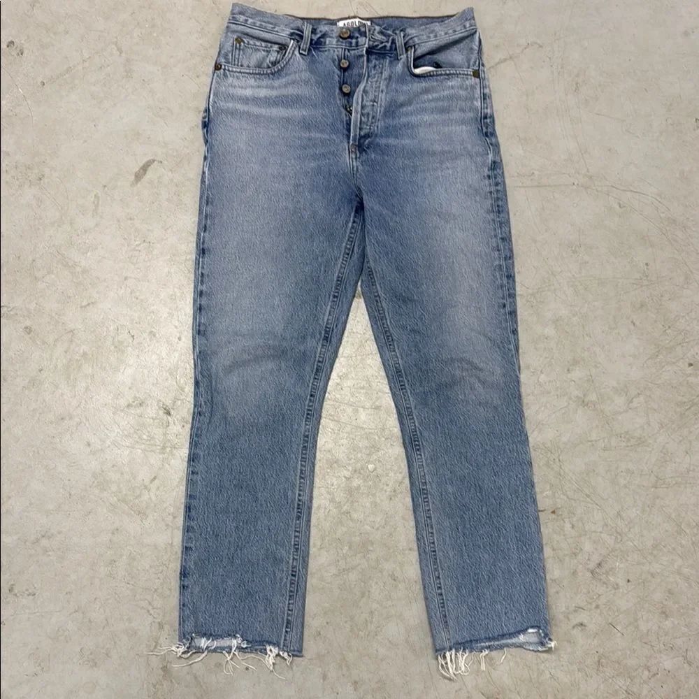 Women's Blue Jeans AGOLDE - Size 27 Straight Leg - WORN ONCE - Cut Ankle